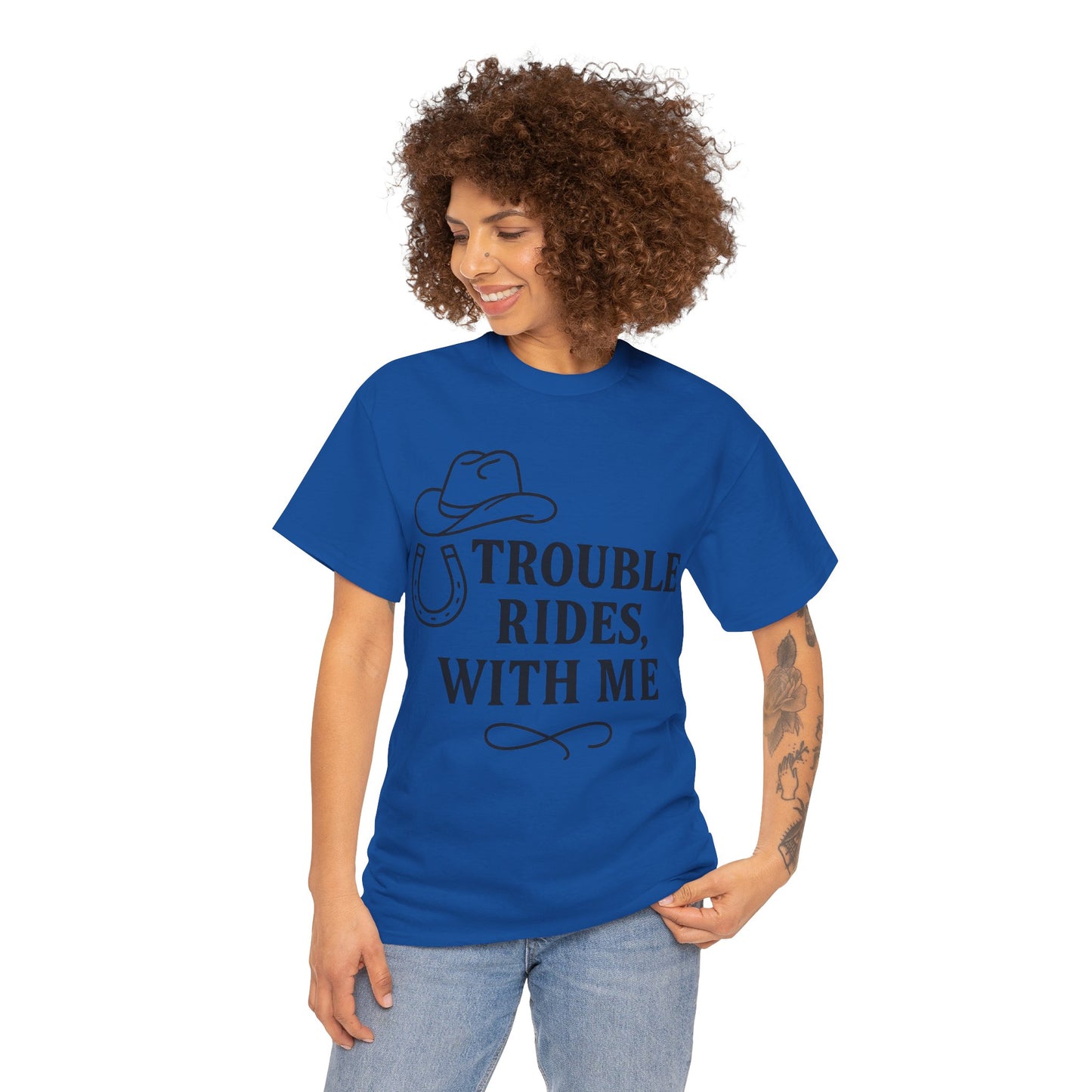 Trouble Rides With Me Tee