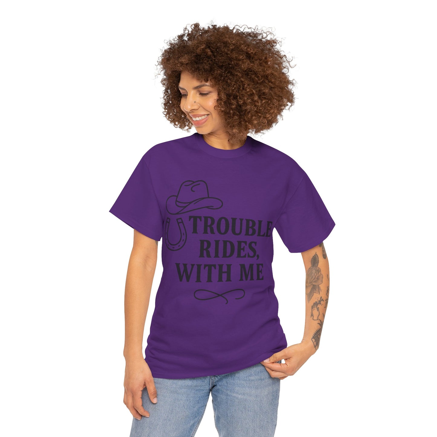 Trouble Rides With Me Tee