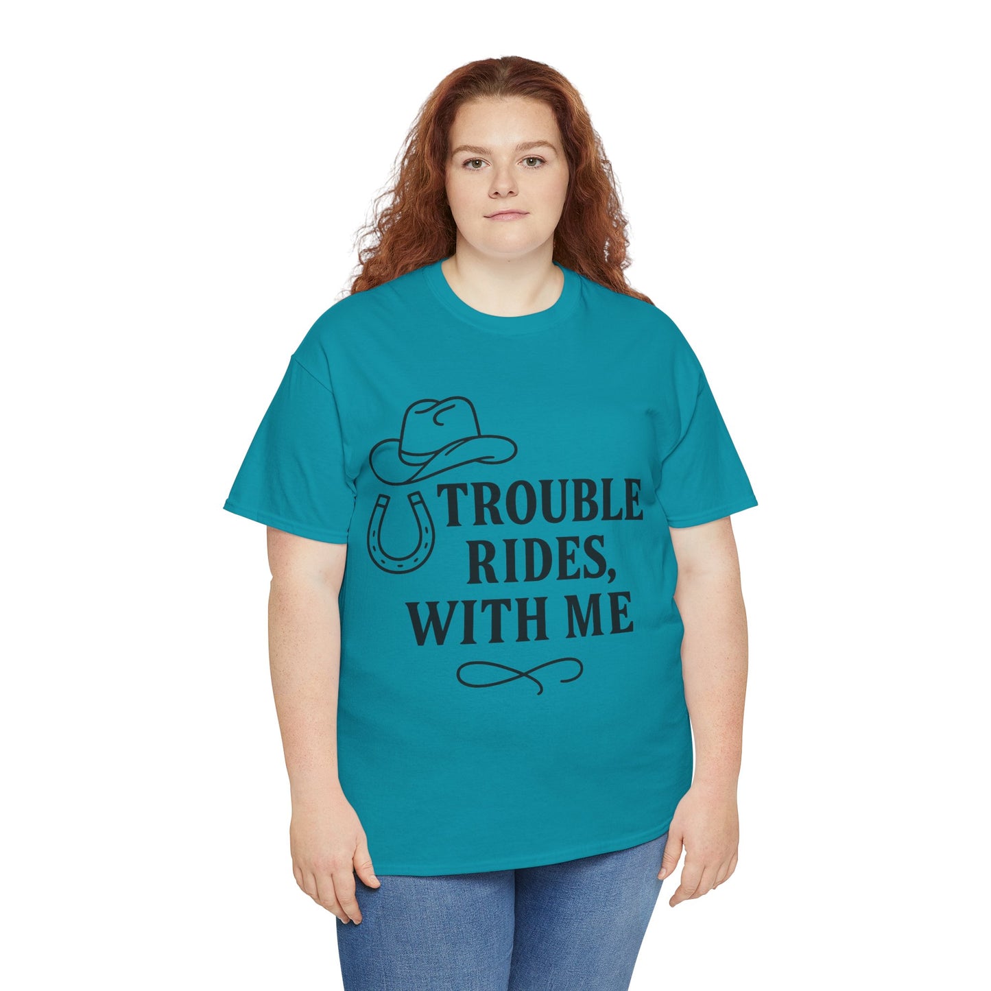 Trouble Rides With Me Tee
