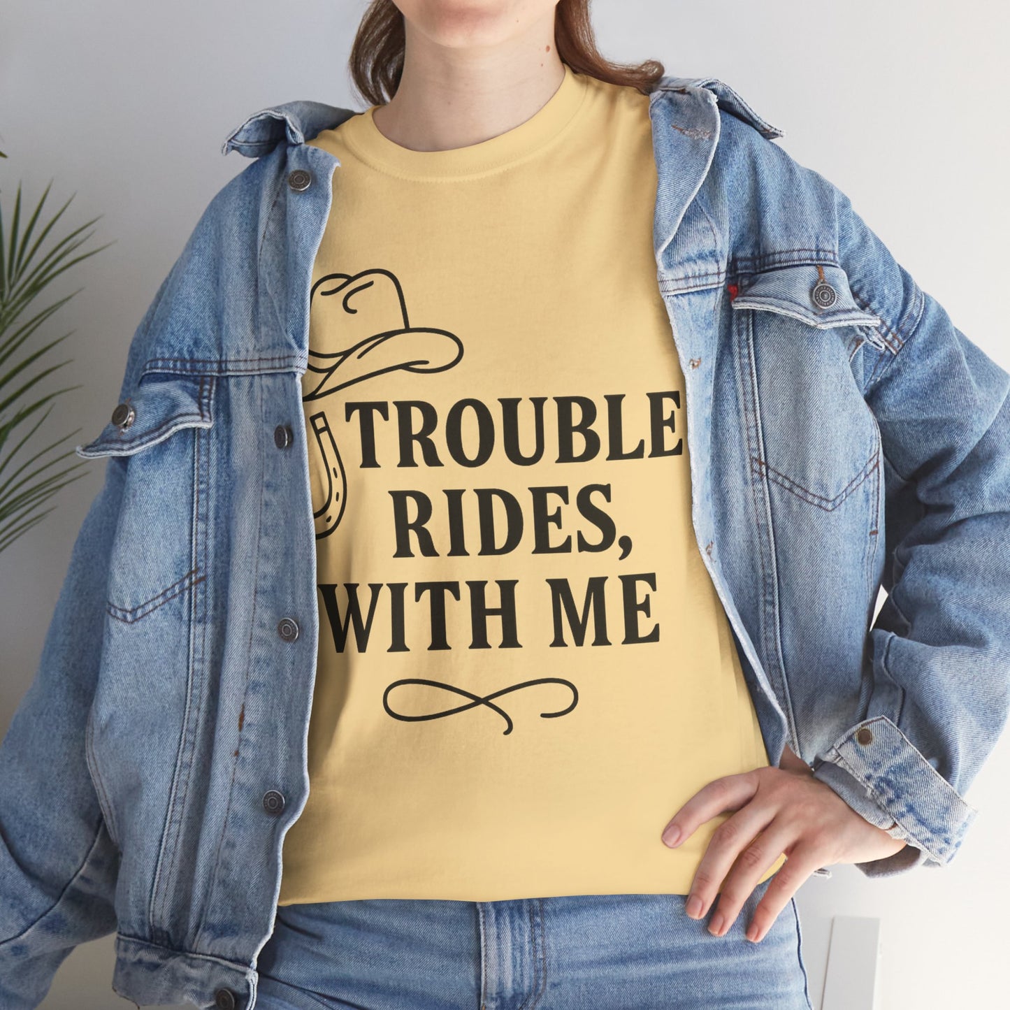 Trouble Rides With Me Tee