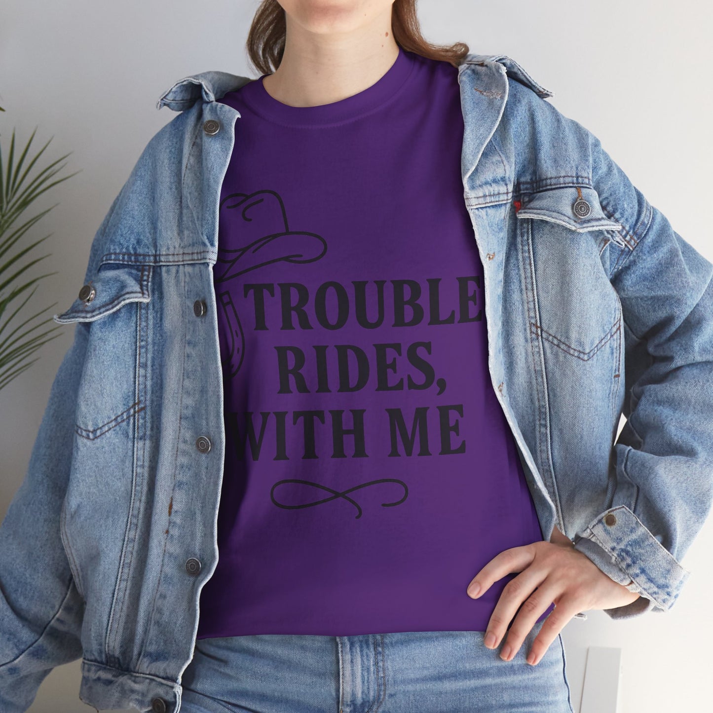 Trouble Rides With Me Tee