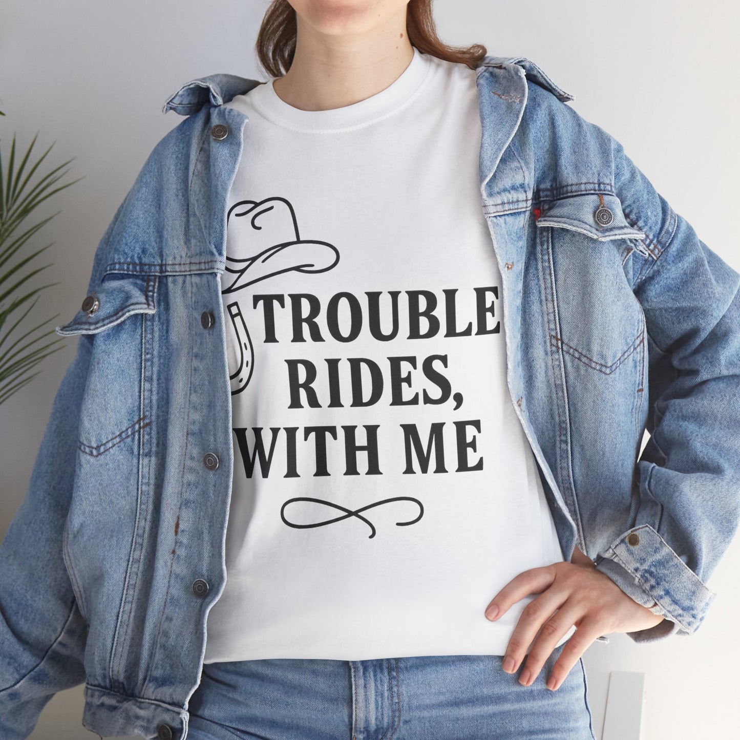Trouble Rides With Me Tee