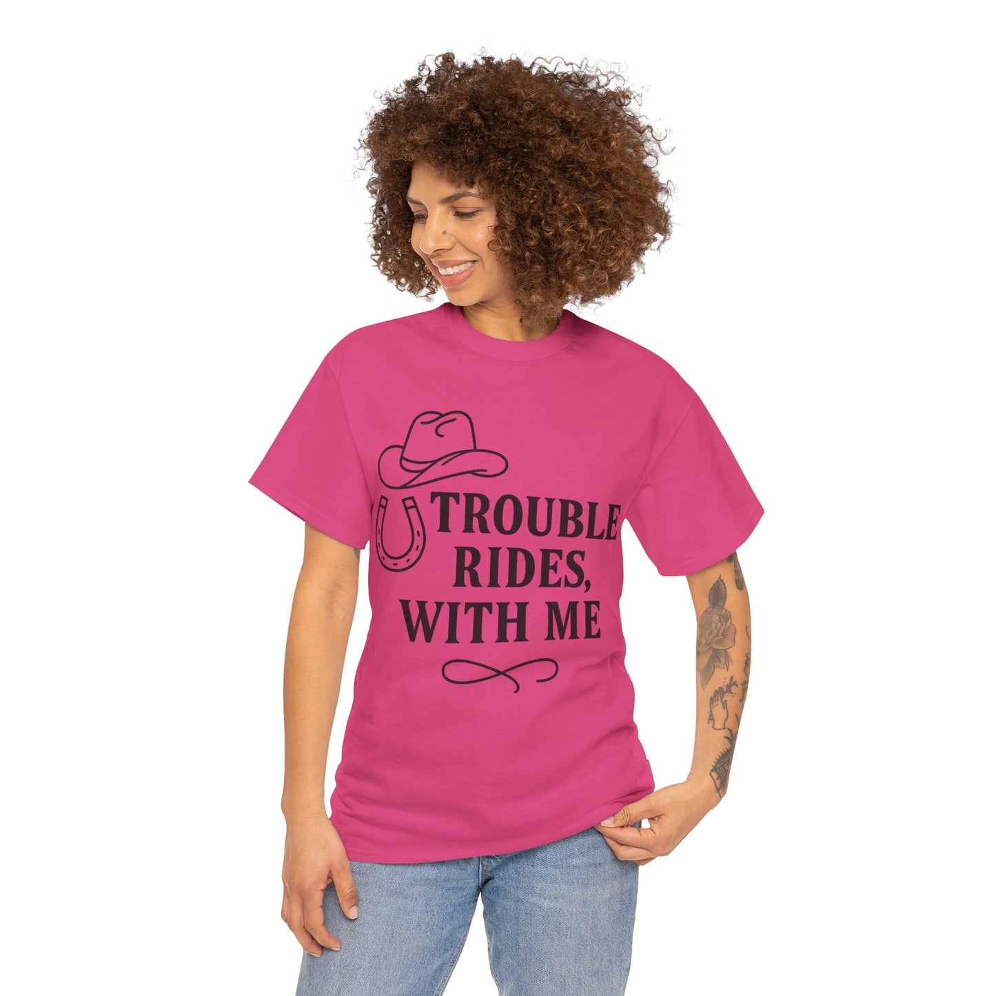 Trouble Rides With Me Tee