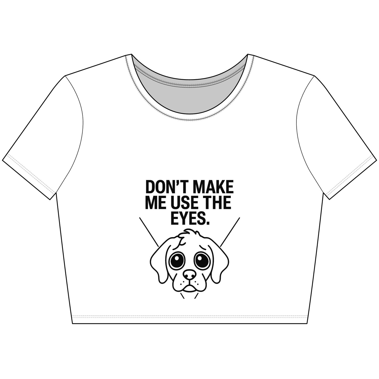 Puppy Eyes Poly-Cotton Crop Tee