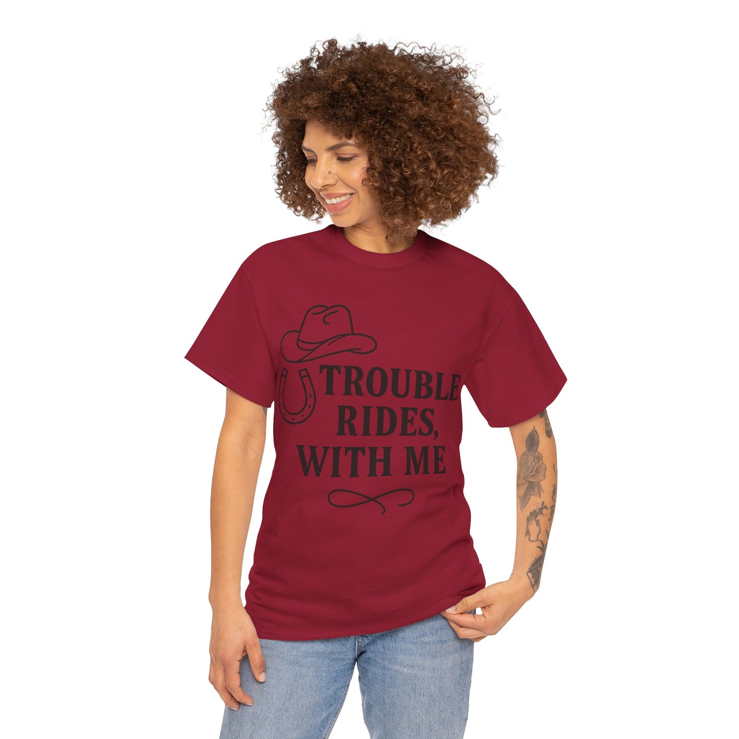 Trouble Rides With Me Tee