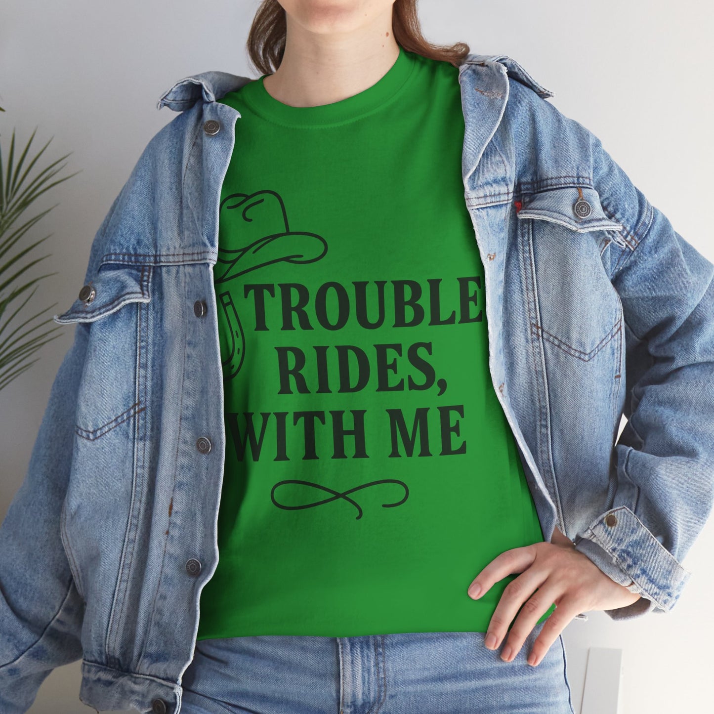 Trouble Rides With Me Tee