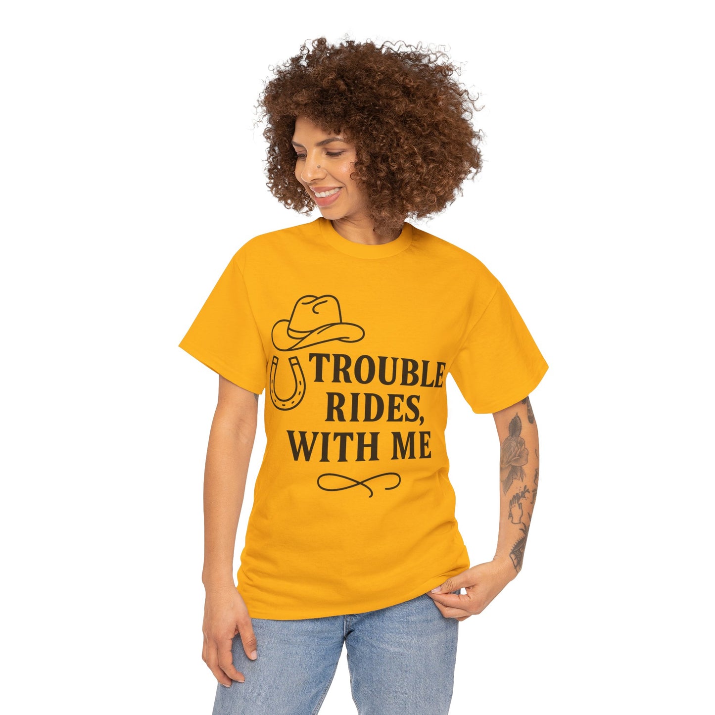 Trouble Rides With Me Tee