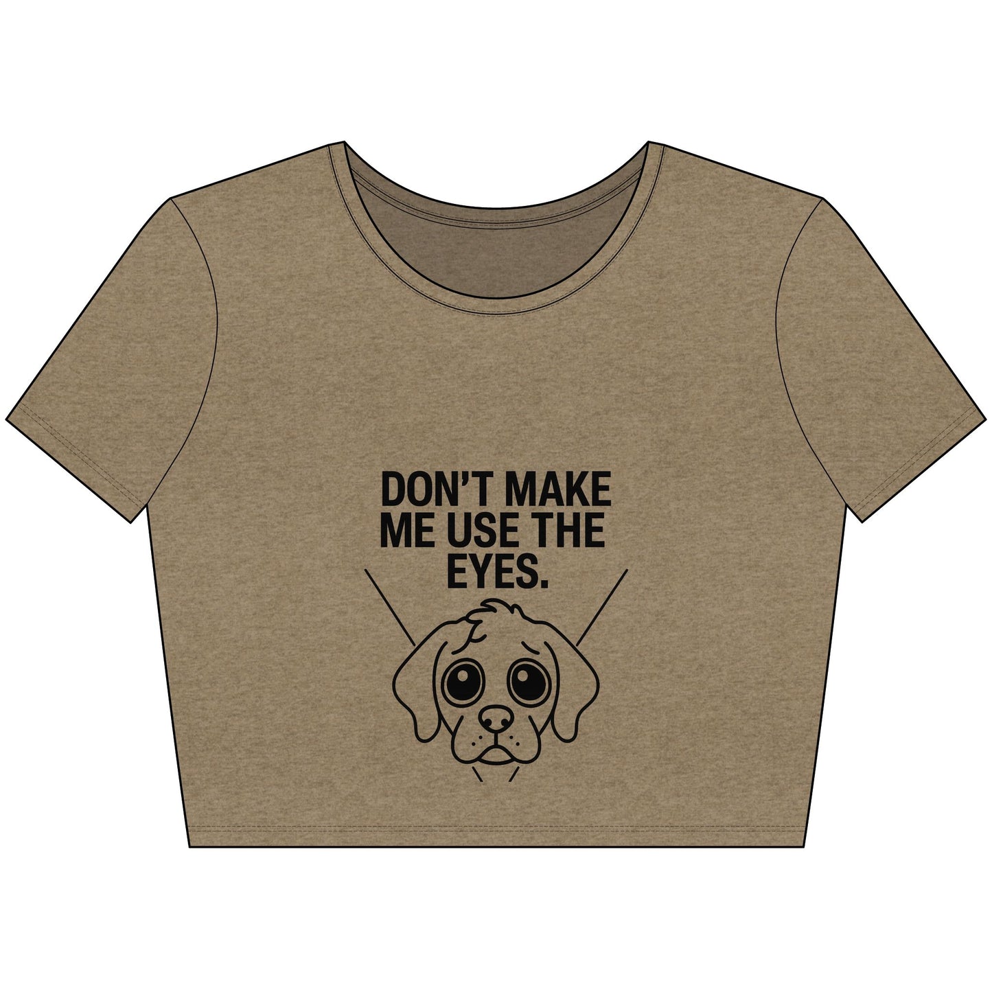 Puppy Eyes Poly-Cotton Crop Tee
