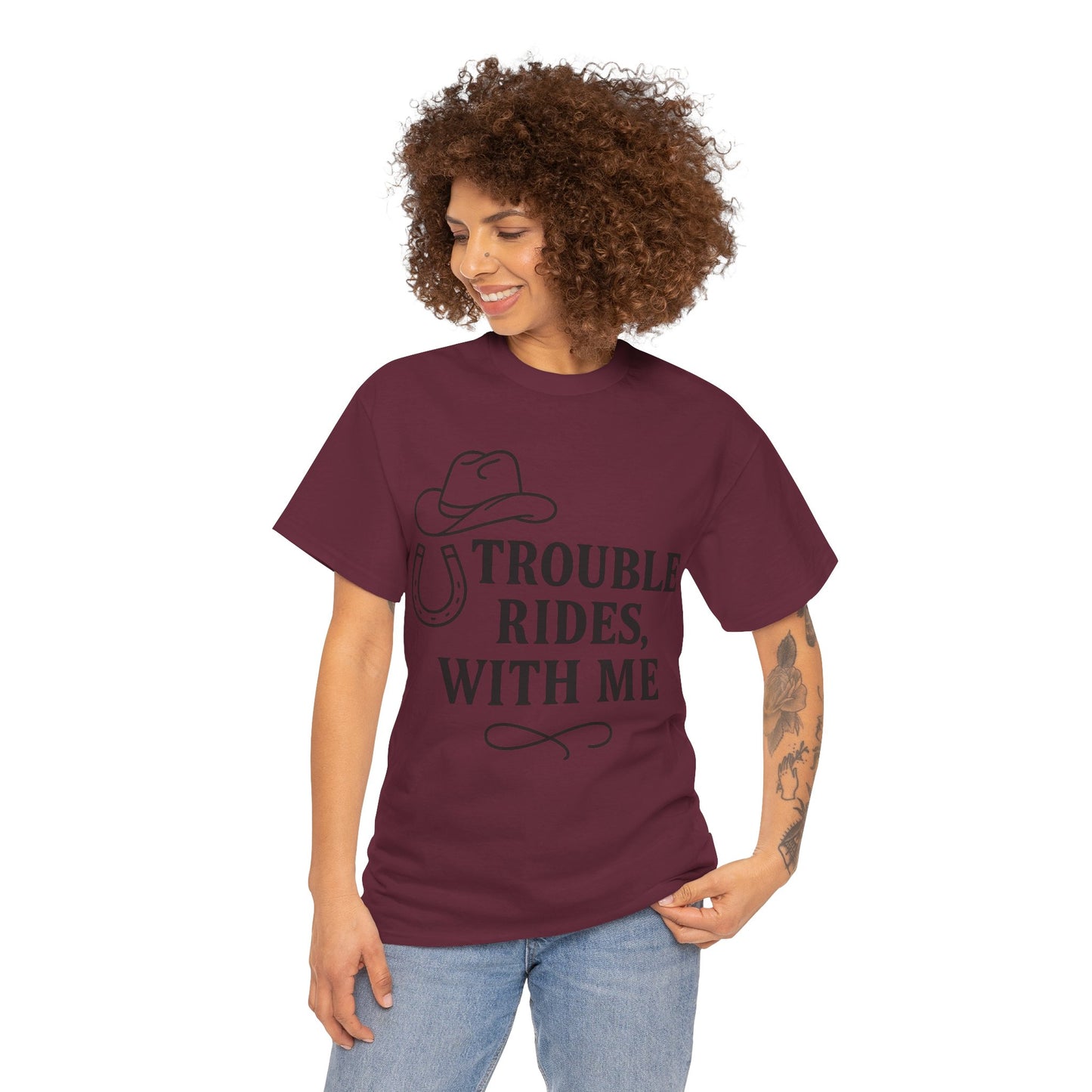 Trouble Rides With Me Tee