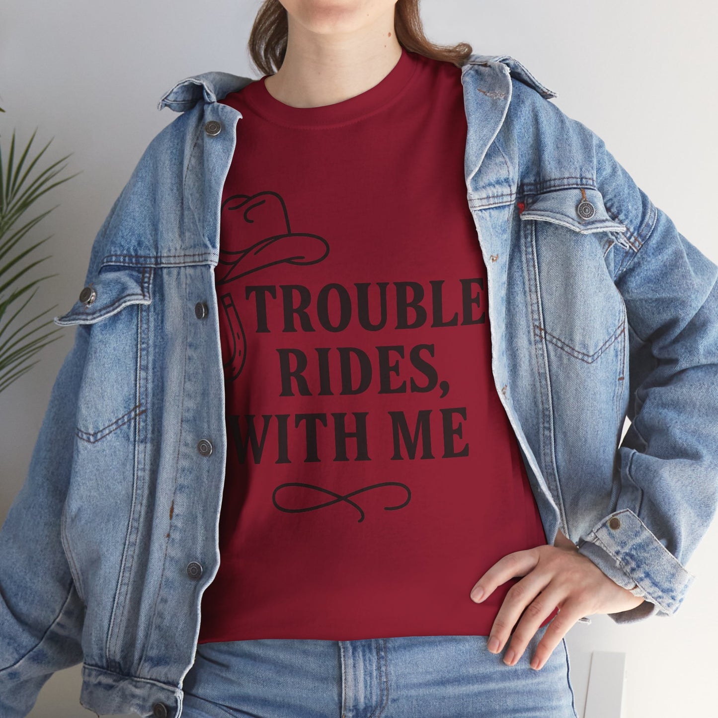 Trouble Rides With Me Tee