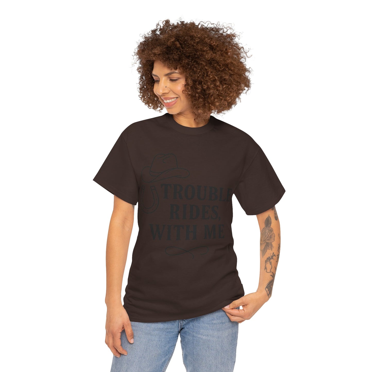 Trouble Rides With Me Tee