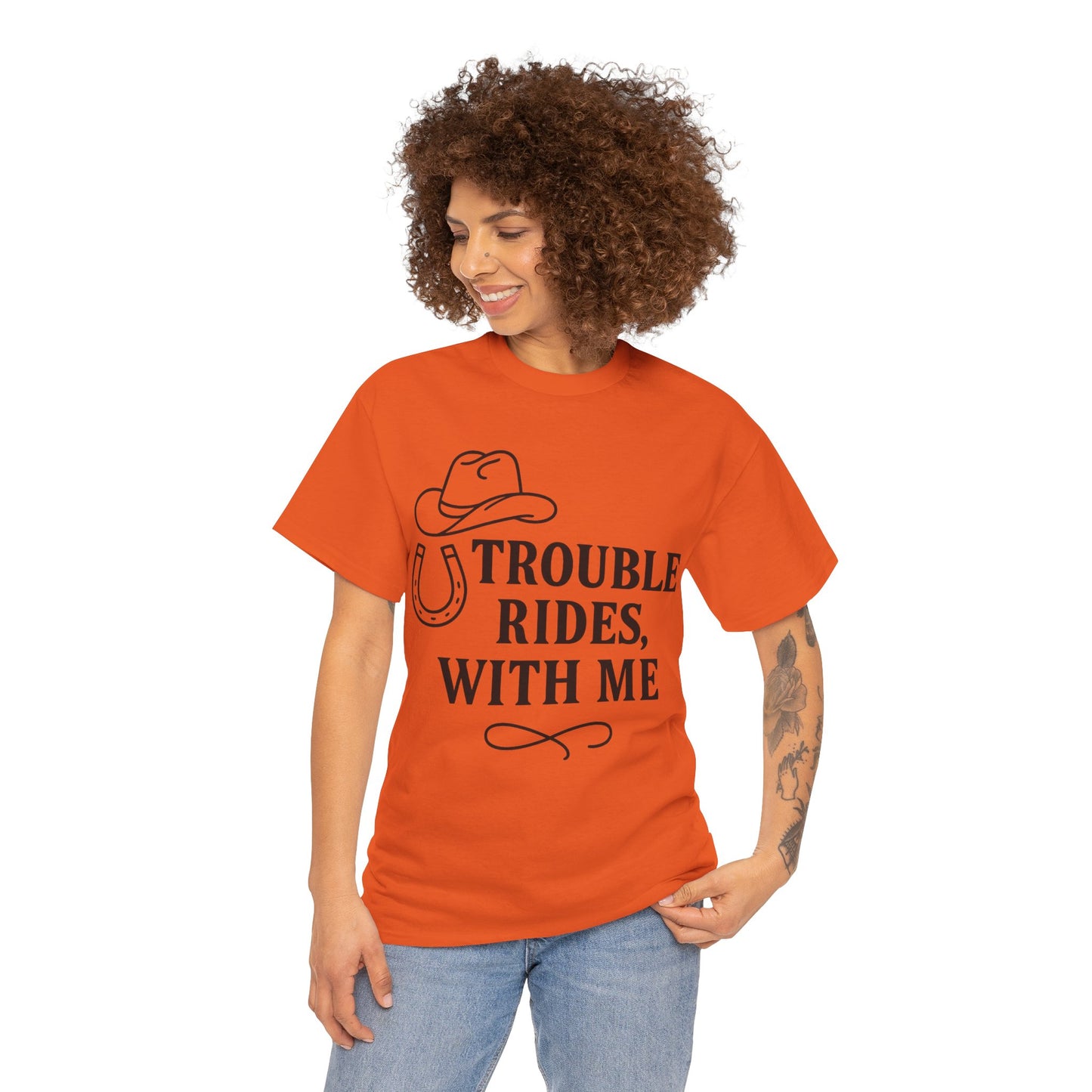 Trouble Rides With Me Tee