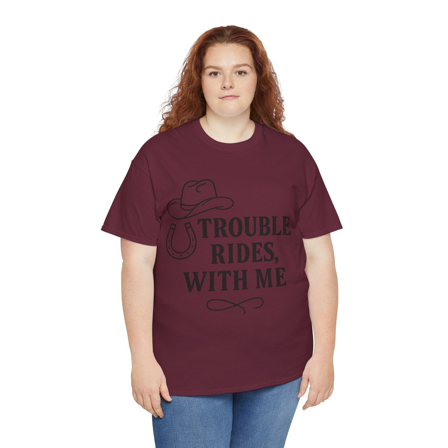 Trouble Rides With Me Tee
