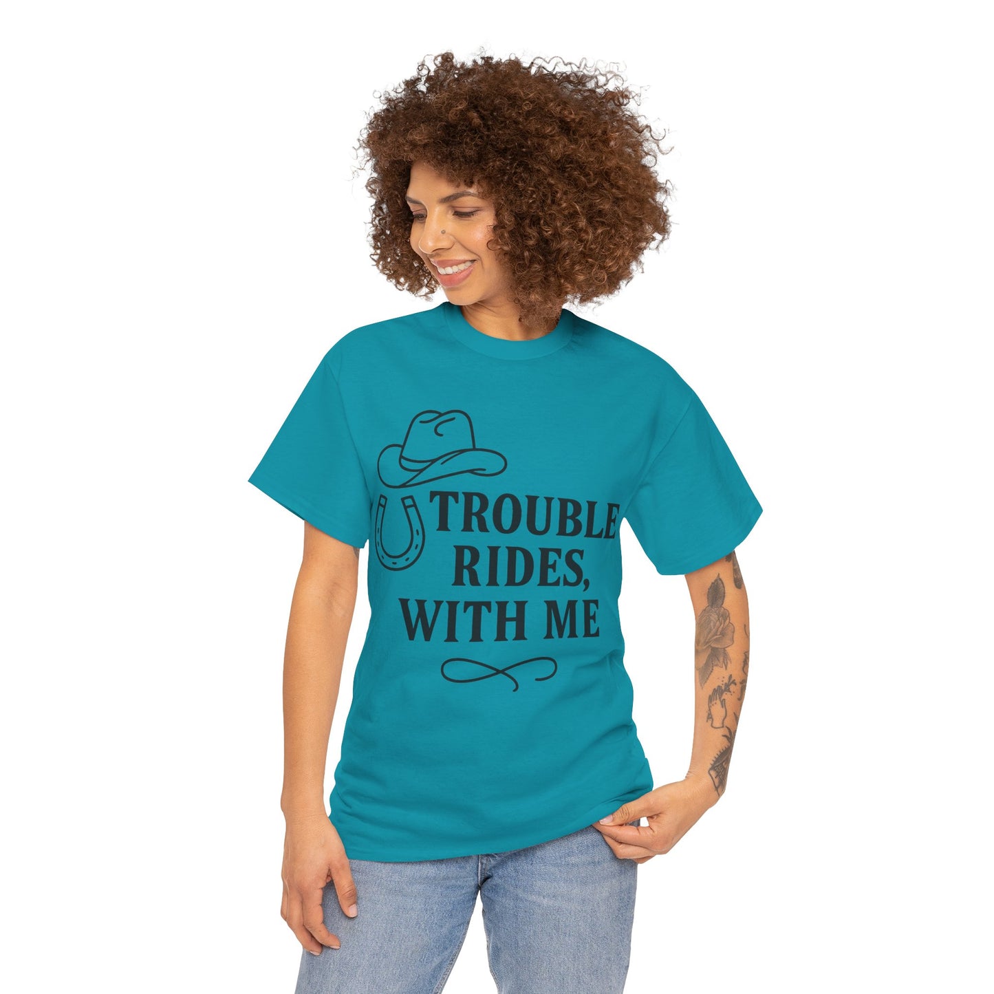 Trouble Rides With Me Tee