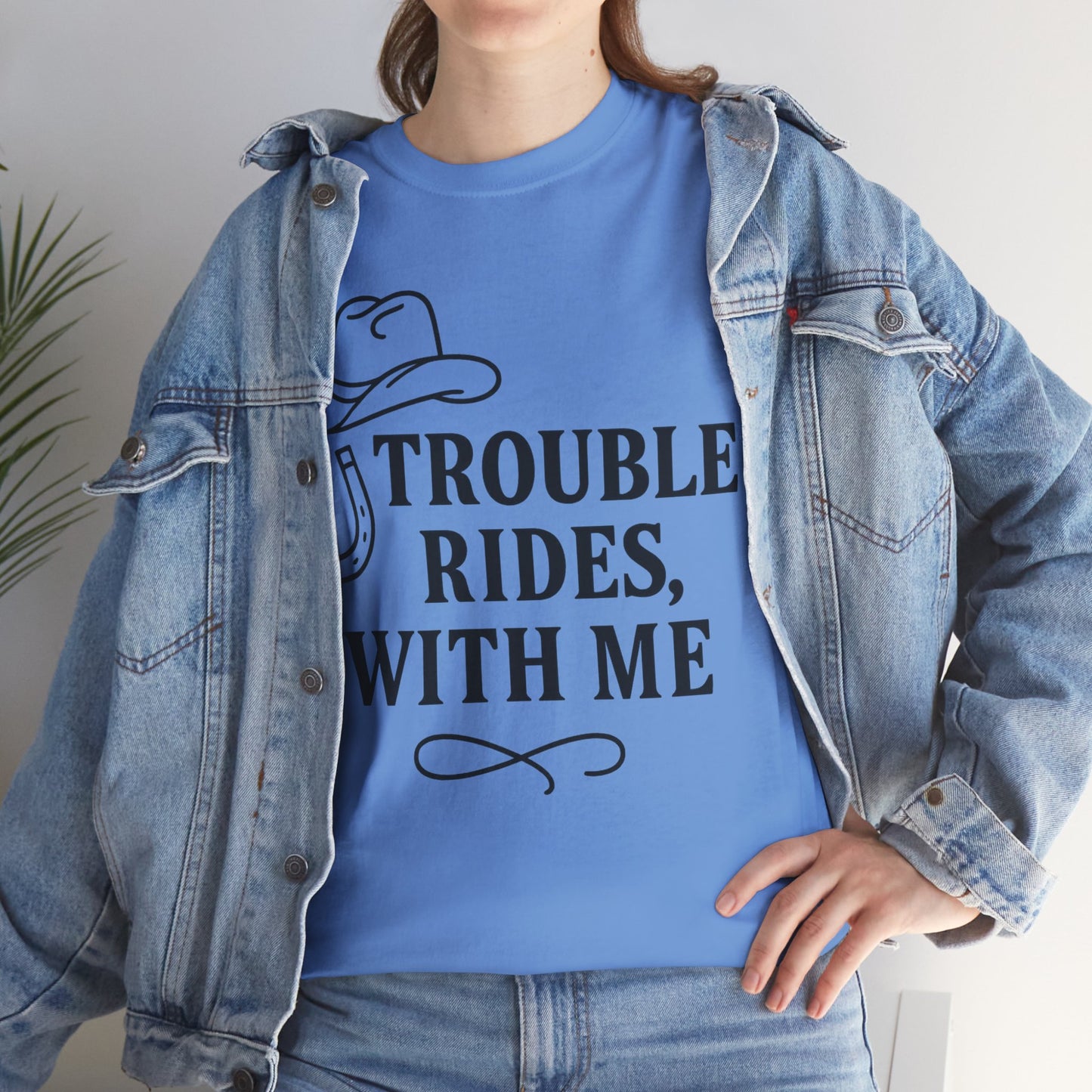 Trouble Rides With Me Tee