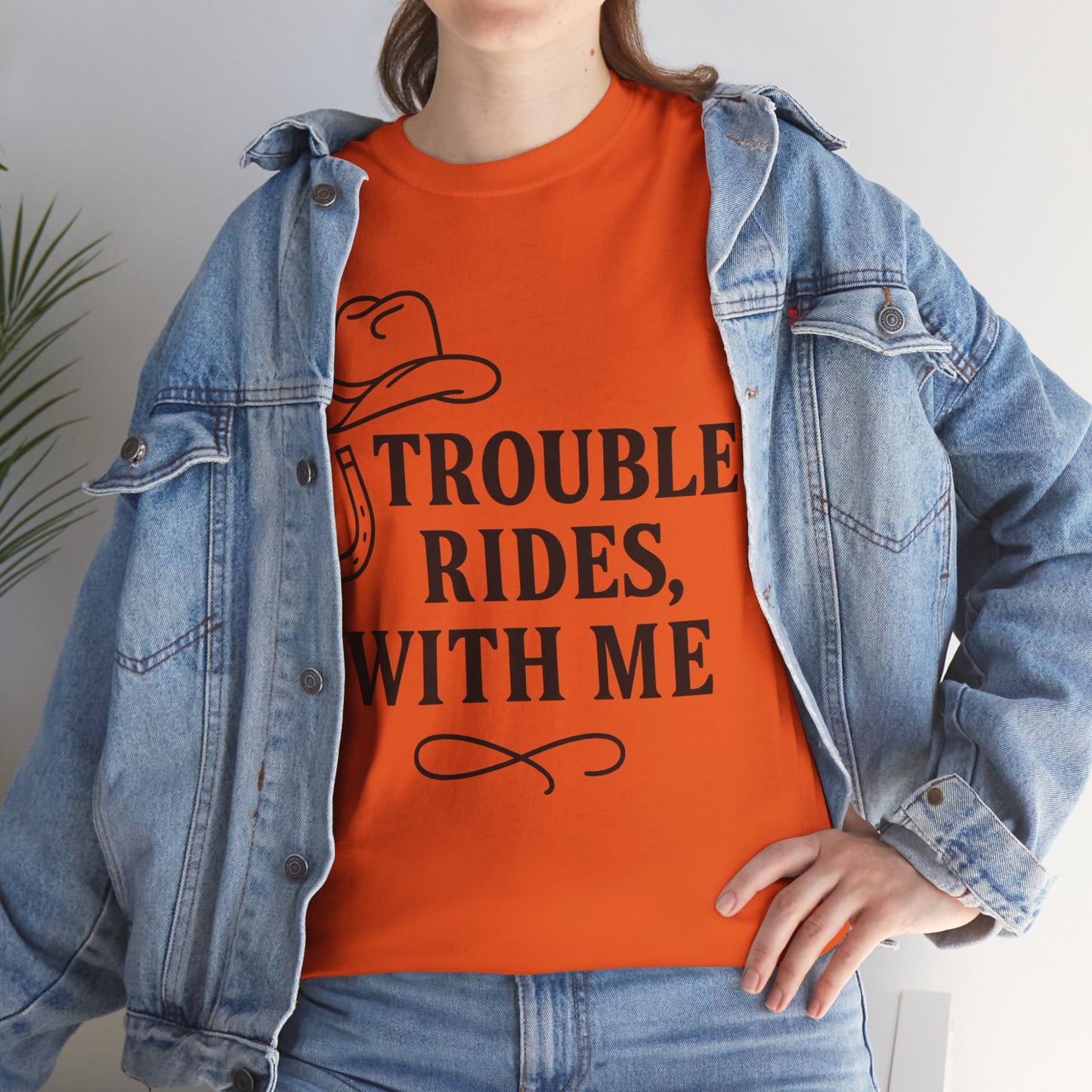 Trouble Rides With Me Tee