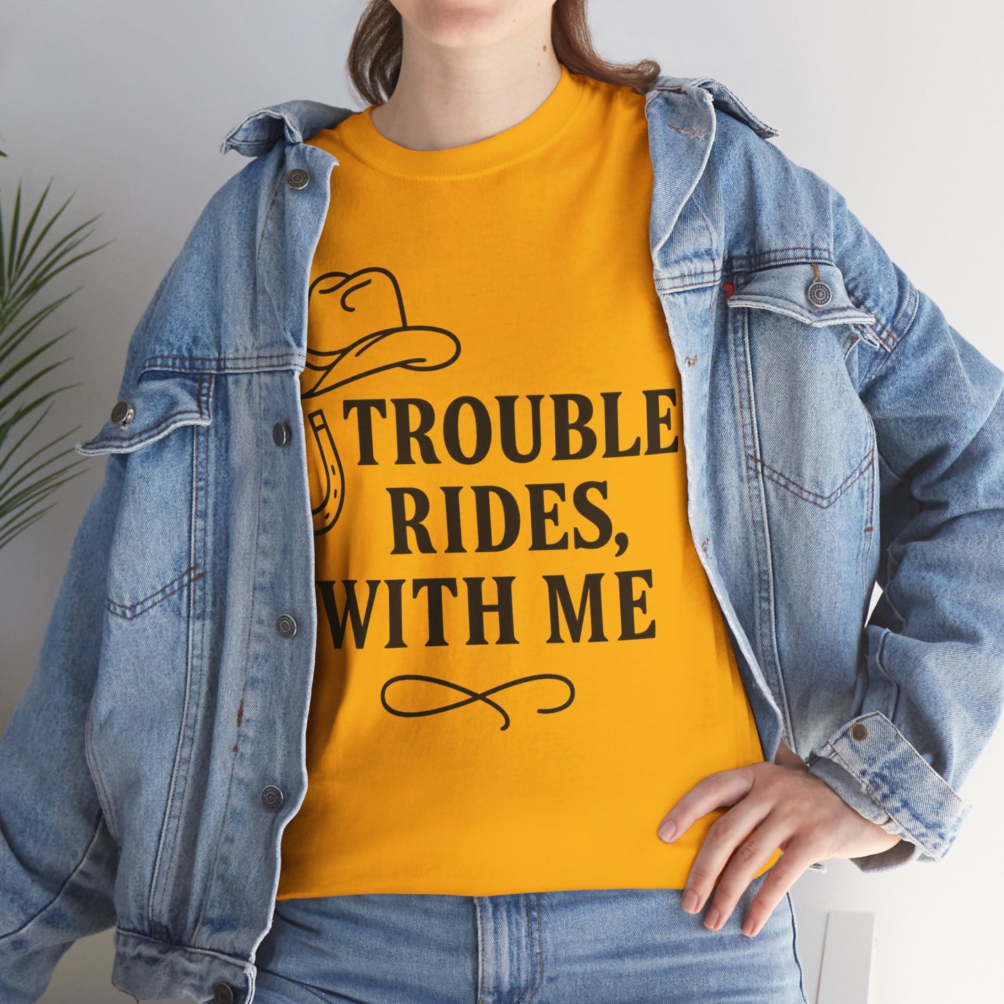 Trouble Rides With Me Tee