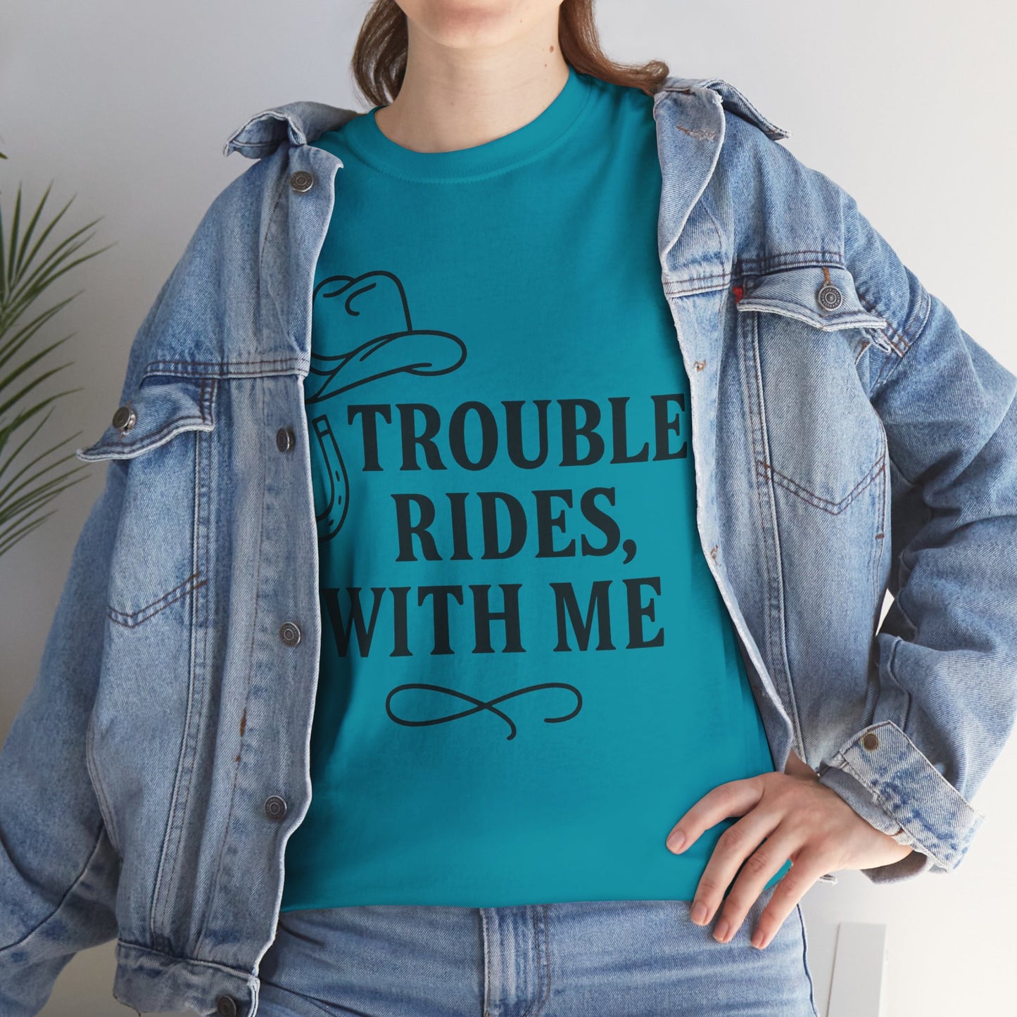 Trouble Rides With Me Tee